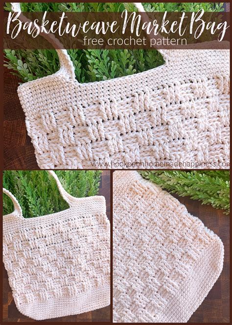Crochet Basketweave Market Bag Free Pattern Artofit