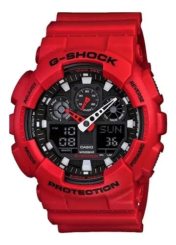 Reloj Pulsera Casio G Shock Ga De Cuerpo Color Rojo Anal Gico