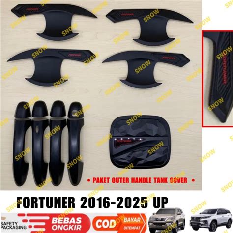 HITAM Package Outer Handle Tank Cover All New Fortuner 2016 2022 2023