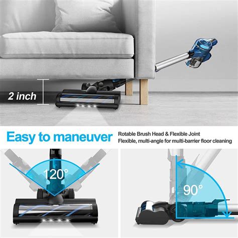 Inse S P Cordless Handheld Vacuum Cleaner Kpa Suction Blue