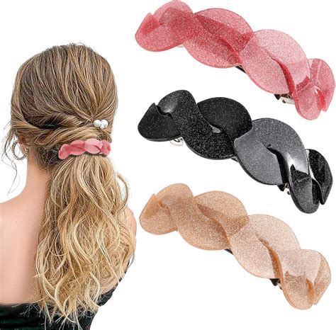 Amazon KALIONE Hair Barrettes For Women Large 3pcs Hair Clips