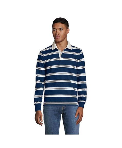 Lands End Mens Big And Tall Long Sleeve Rugby Shirt Macys