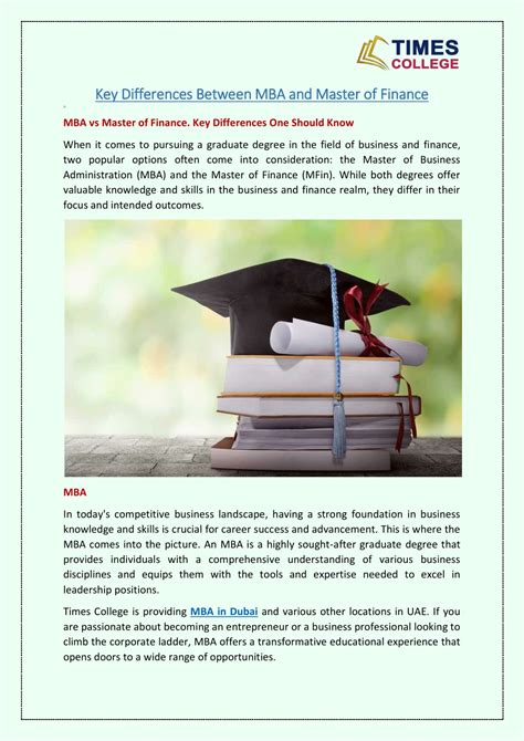 Master In Finance Oder Mba
