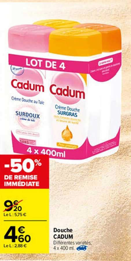 Promo Douche Cadum Chez Carrefour Icatalogue Fr