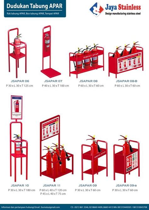 Rak Tabung APAR Dudukan Tabung APAR JSAPAR 10 JAYA STAINLESS