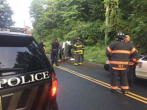 Driver Extricated After Rollover Crash On Ball Pond Road In Danbury