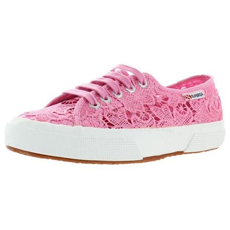 Superga Womens 2750 Pink Macrame Sneakers Shoes 7 5 Medium B M Bhfo