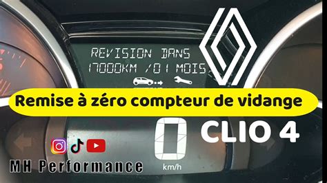 Remise Z Ro Compteur Vidange Clio Capture Megane Diagnostic