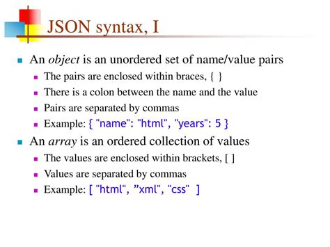 PPT - JSON PowerPoint Presentation, free download - ID:302793