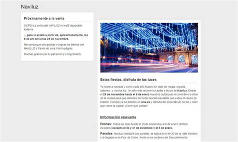 Naviluz Colapsada La Web Para Comprar Las Entradas No Funciona