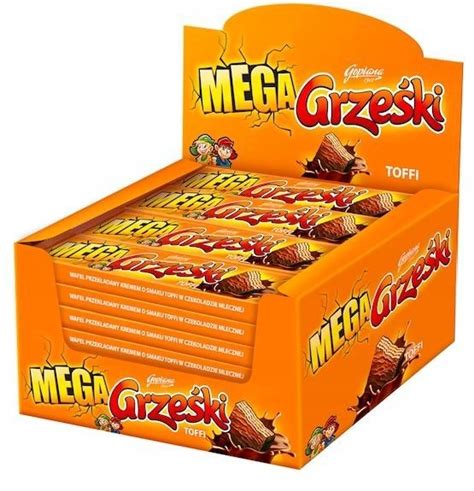 32 x 48g Grześki MEGA wafelki w czekoladzie TOFFI 11089201602 Allegro pl