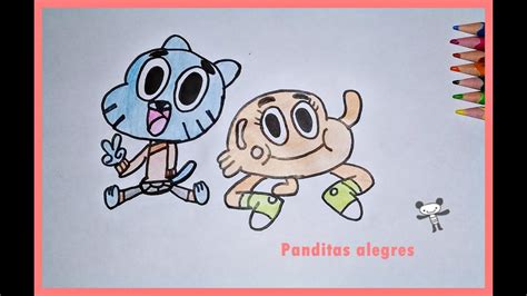 Como Dibujar A Gumball Y Darwin Paso A Paso