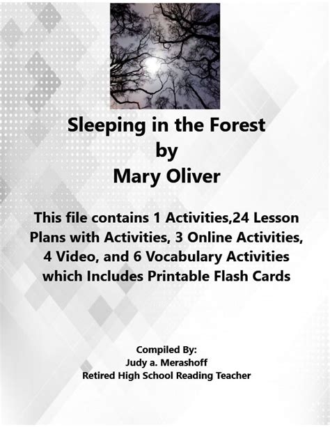 Sleeping In The Forest By Mary Oliver Store Changeyourwindows