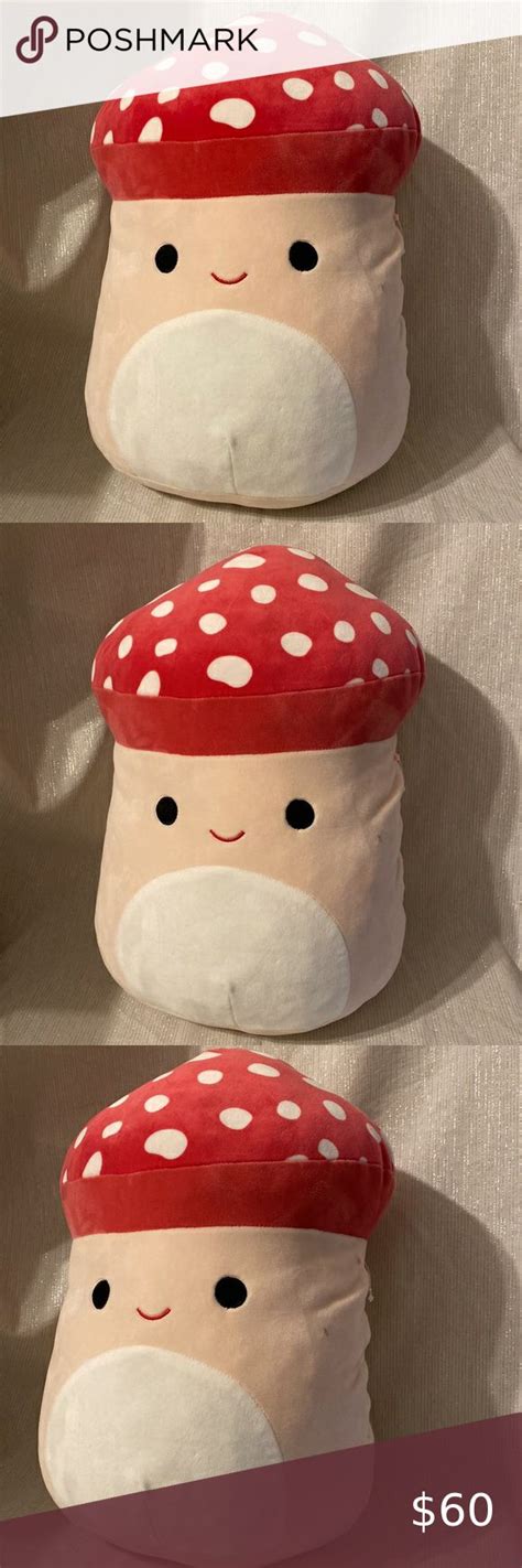 RARE Kellytoy Squishmallows 16 Malcolm The Mushroom Soft Plush Toy