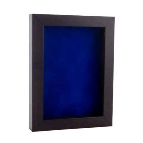 Rich Dark Brown Wood Shadow Box Frame Acrylic Front Royal Blue Suede 30 Sizes 8x8 8x8 Kroger