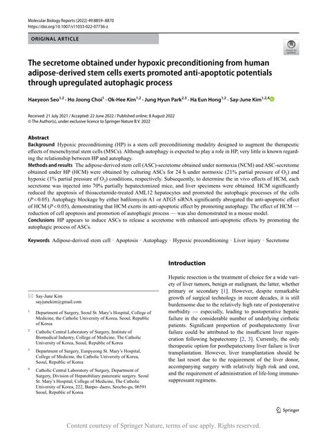 The Secretome Obtained Under Hypoxic Preconditioning From Human Adipose