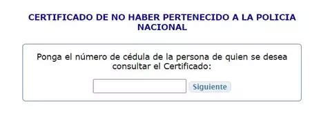 Certificado de no pertenecer a la Policía Nacional 2024 brenp