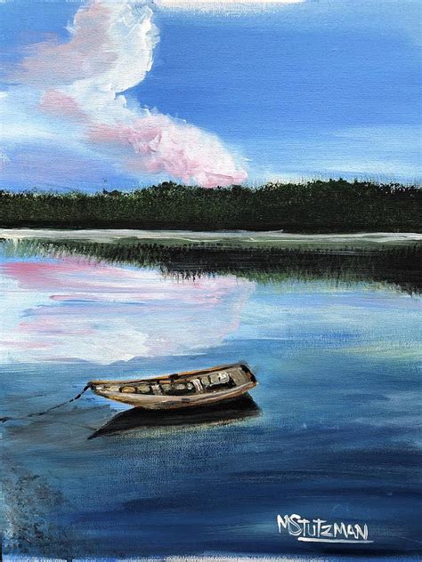 Swedish Lake And Boat Painting By Martin Stutzman Pixels