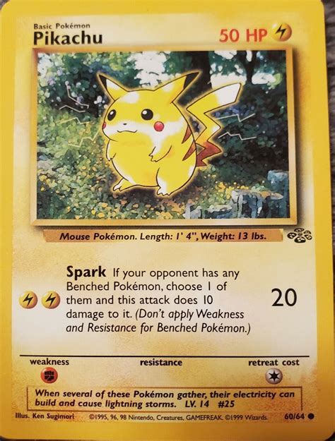 Pikachu 1995 Pokemon Card Ebay