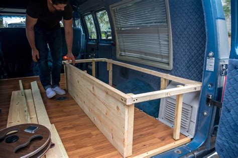 DIY Pine Wood Slat Bed Base Frame For Van Diy Camper Van Life Diy