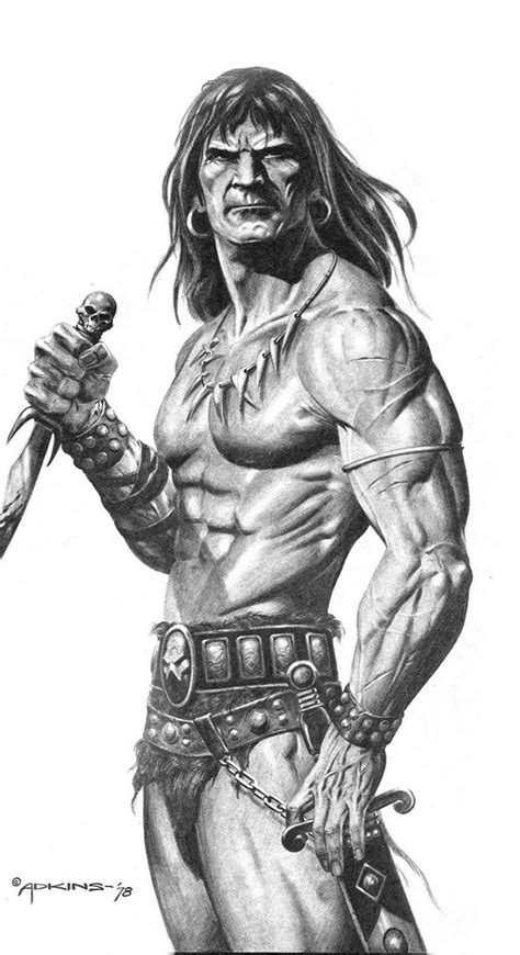 CONAN - Beautiful, beautiful art work by Adkins | Conan the barbarian ...