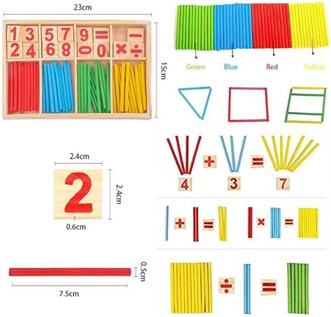 Math Manipulatives Wooden Counting Sticks Atelier Yuwa Ciao Jp