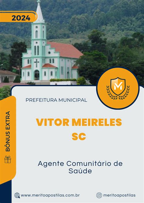 Apostila Agente Comunit Rio De Sa De Prefeitura De Vitor Meireles Sc