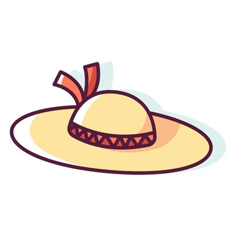 Diseño Png Y Svg De Sombrero De Playa Mujer Para Camisetas