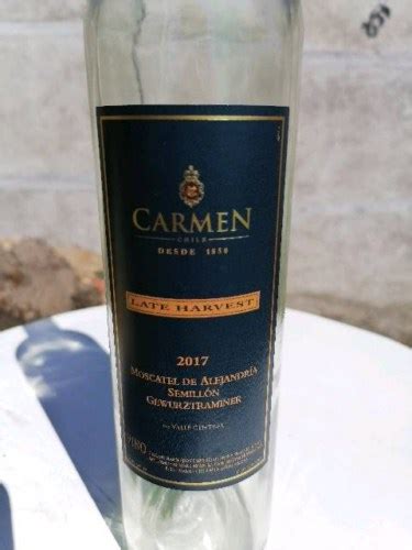 Carmen Late Harvest Gewürztraminer Moscatel de Alejandria Sémillon