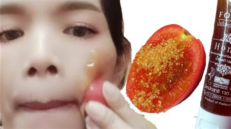 Tomato Scrub for Glowing White ning Skin ผวขาว กระจางใส เปลง