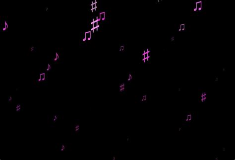 Dark Pink vector texture with musical notes. 23161968 Vector Art at ...