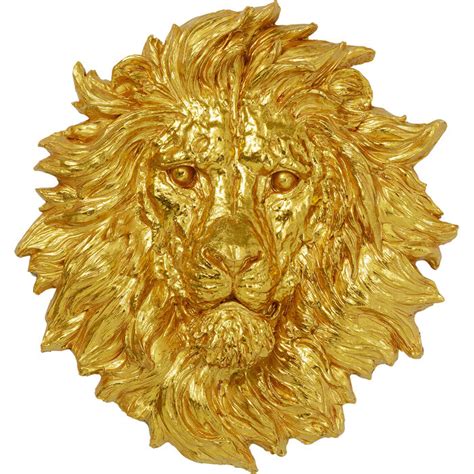 Wall Object Lion Head Gold 90x100cm Kare Design