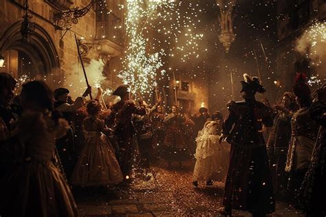 Cinematic Year 1400 Party with Children | Premium AI-generated image