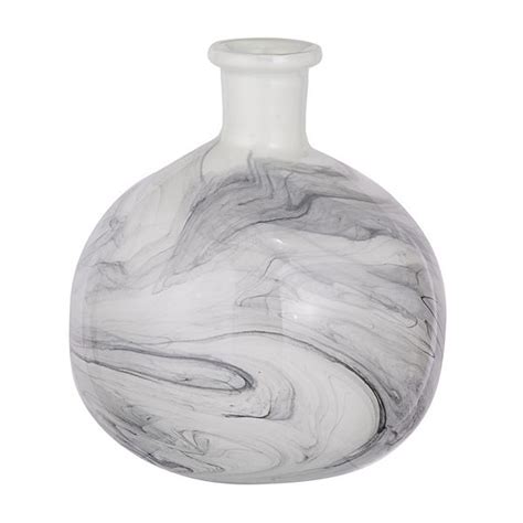 Svirla Round White And Black Swirl Vase