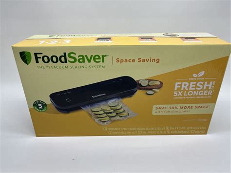 New Foodsaver Space Saving Vacuum Sealer With Bags Roll Black Vs1210 Ebay