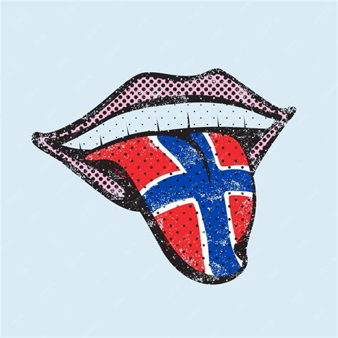 Premium Vector | Norwegian language learning tongue icon