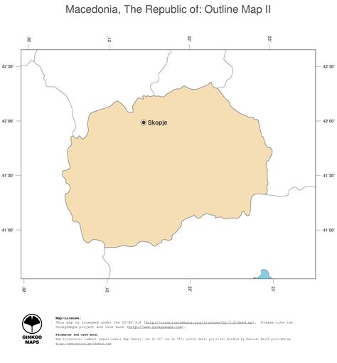 Map Macedonia, The Republic of; GinkgoMaps continent: Europe; region