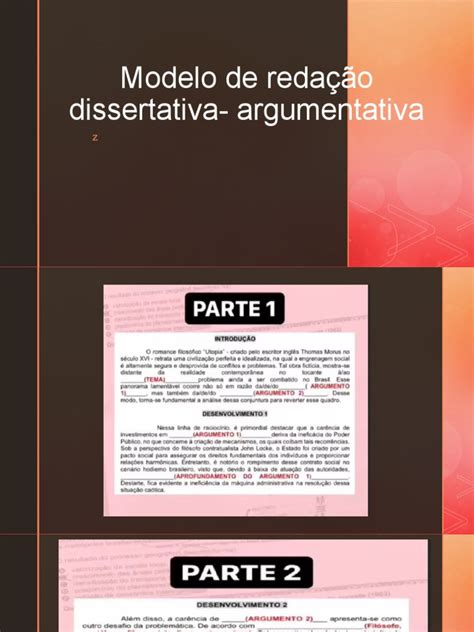 Modelo De Redação Dissertativa Argumentativa Pdf