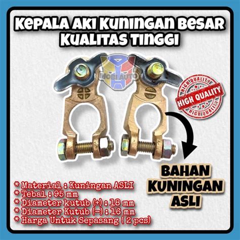 Jual Kepala Aki Kuningan Besar Klem Accu Kuningan N Kualitas Tinggi