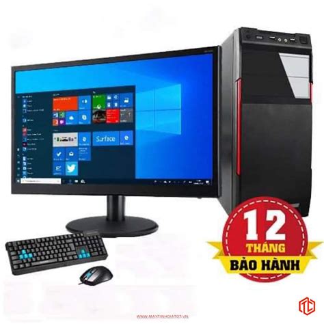 MÁY TÍNH VĂN PHÒNG CPU CORE I3 10100 MAIN H410 RAM 16GB LCD 24 inch