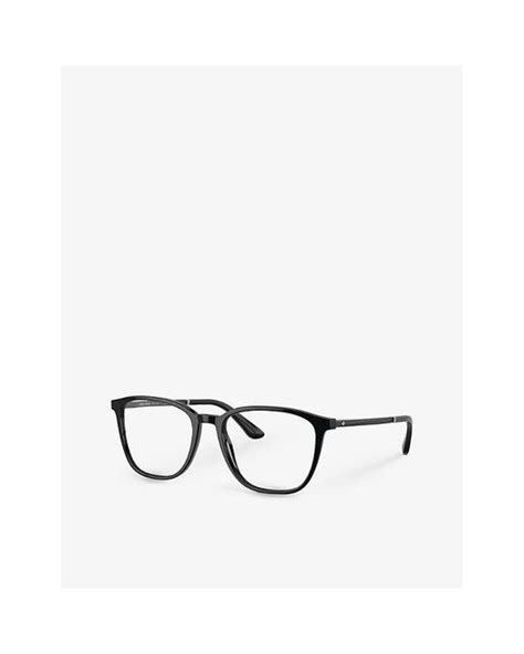 Giorgio Armani Ar7250 Square Frame Acetate Optical Glasses In Black For