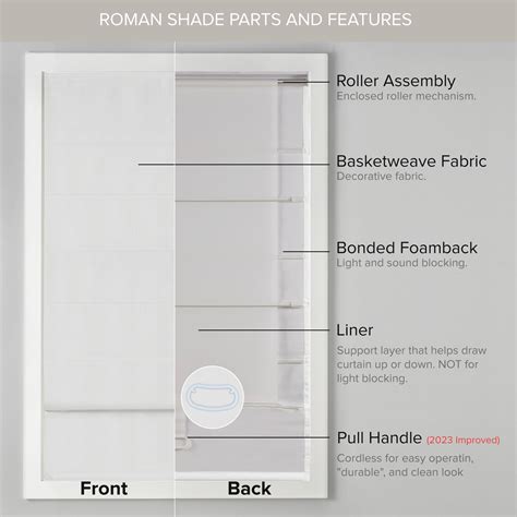 Madison Park Galen Cordless Roman Shades Fabric Privacy Single Panel Darkening