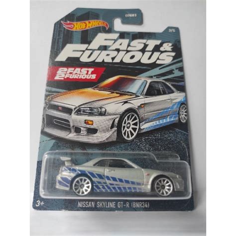 Jual Hot Wheels Nissan Skyline GT R BNR34 Fast Furious Reguler Shopee Indonesia