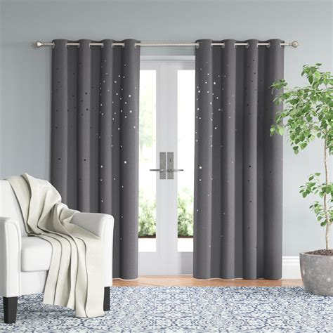 Viv Rae Gaitan Polyester Blackout Curtain Pair Reviews Wayfair