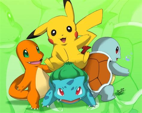 Pikachu Charmander Squirtle Bulbasaur Wallpaper