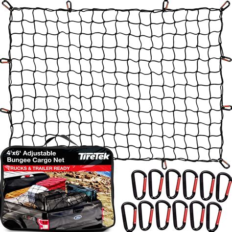 Buy TireTek Cargo Net For Pickup Truck Bed 4 X 6 Stretches To 8 X