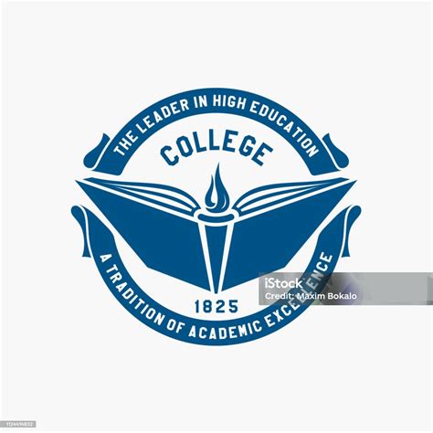 Logo College Academy University School Emblem Stock Illustration - Download Image Now - Logo ...