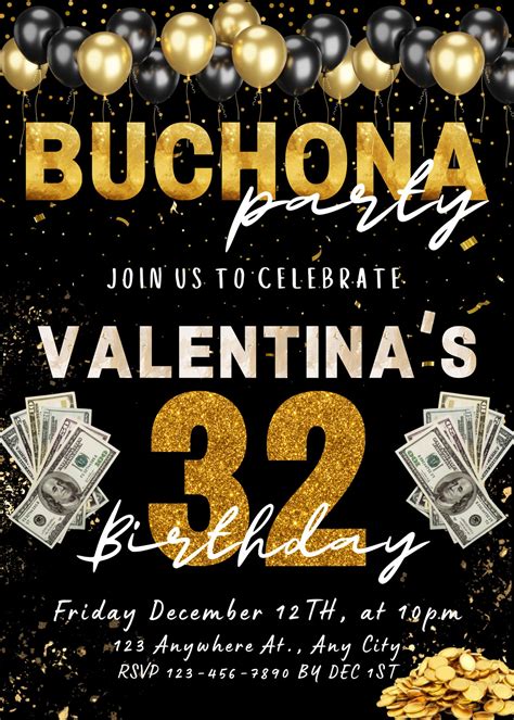 Buchona Invitation Buchona Party Buchona Digital Invitation Etsy