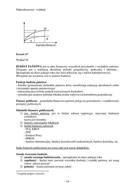 Makroekonomia Notatki Z Wyk Adu Rysunek Bud Et Pa Stwa Jest