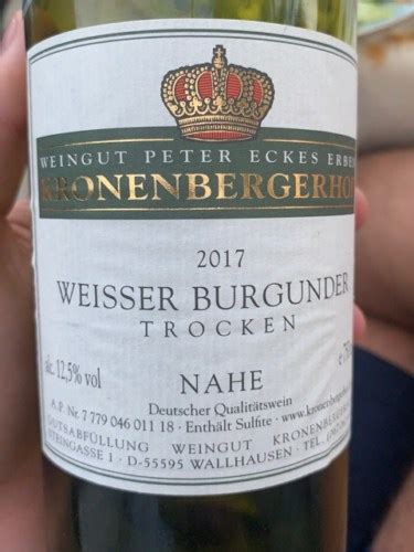 Weingut Peter Eckes Erben Kronenbergerhof Weisser Burgunder Trocken